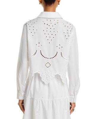 Button Front Eyelet Top - Exclusive