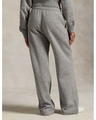 Drawstring Fleece Wide Leg Sweatpants