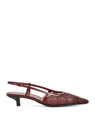 Women's GG Pointed Toe Slingback Pumps