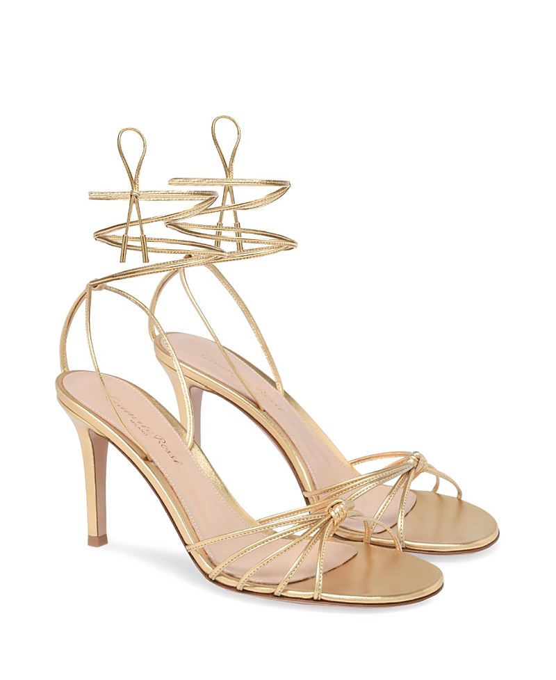 Gianvito Rossi Knot-detail Lace-up Sandals