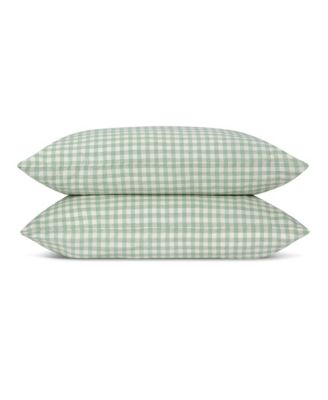 Gingham Linen Blend Pillowcase Pair, Standard