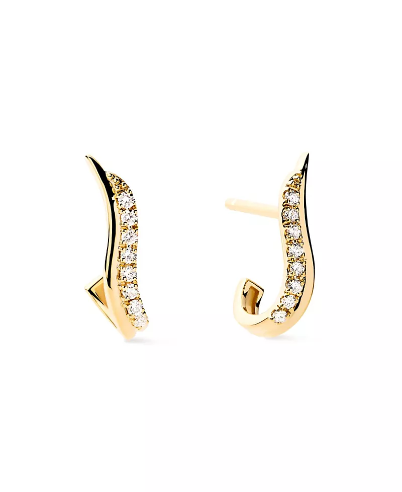 Ana Luisa Solid Gold Lab Grown Diamond Flame Studs