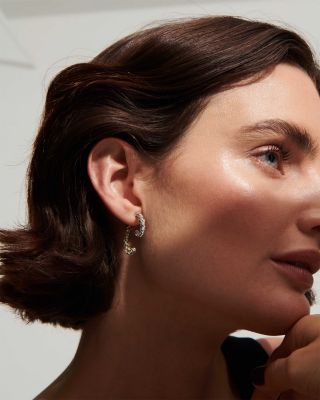 Luna Pav&eacute; Front To Back Earrings