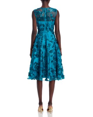 Floral Appliqu&amp;eacute; Dress