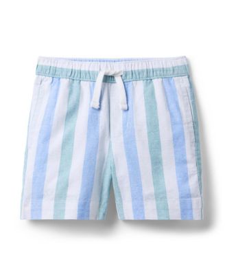 Boys' Striped Linen-Cotton Pull-On Short- Baby, Little Kid, Big Kid