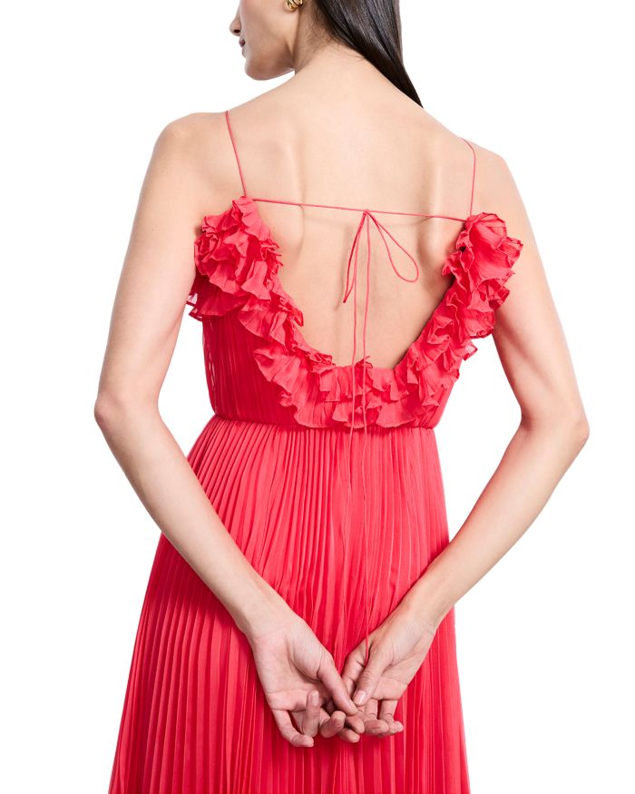 Shirring Ruffle Gown