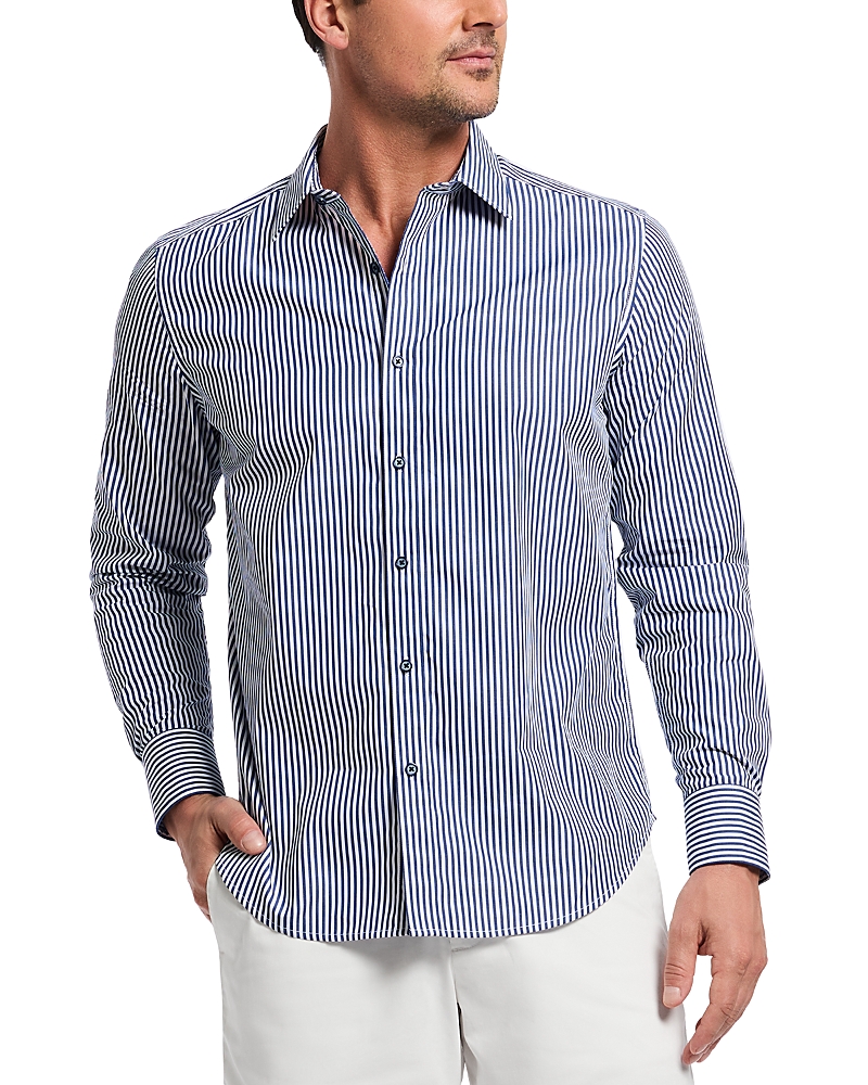 Robert Graham Greenwich Stripe Stretch Button-up Shirt