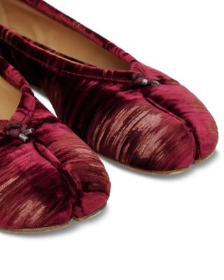 Women's Tabi Velvet Ballet Flats 
