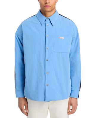 Color Block Boxy Fit Padded Shirt Jacket