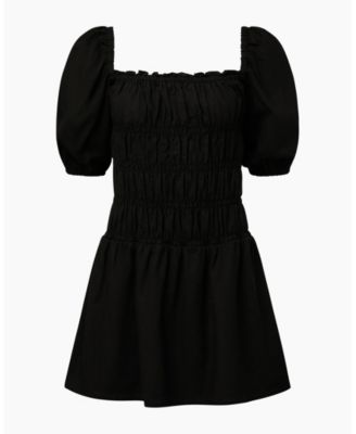 Air Linen Smocked Mini Dress