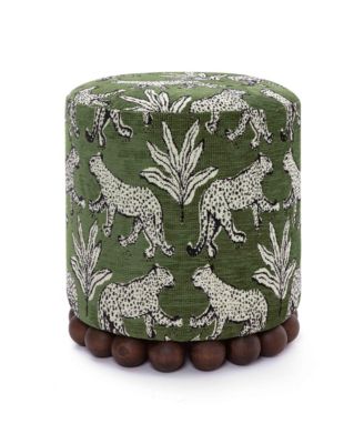 Dex Leopard Jacquard Ottoman