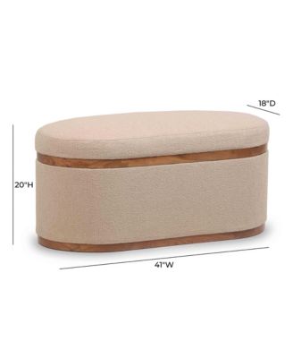 Olivier Oval Storage Ottoman