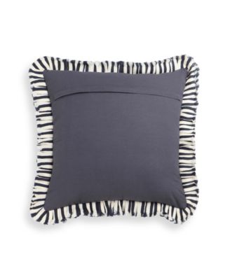 Alessia Striped Ruffle 20&amp;quot; Square Accent Pillow