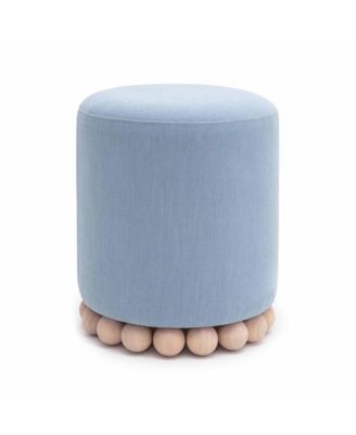 TOV Furniture - Dex Upcycled Fabric Ottoman