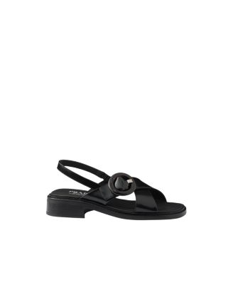  Women's Brushed Leather Sandals with Buckle