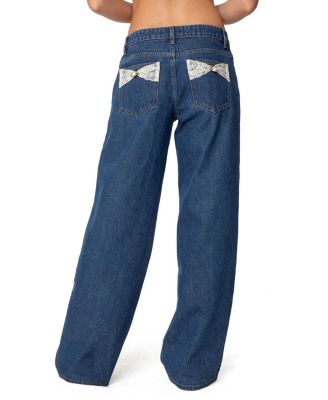 Lacey Pocket Low Rise Medium Rinse Wash Jeans