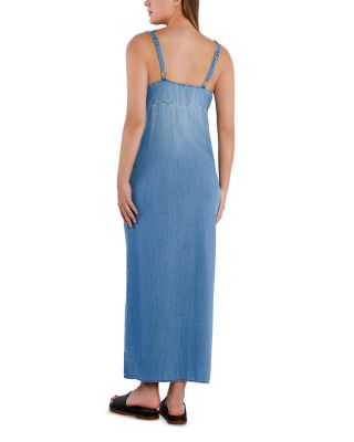 Denim Midi Slip Dress