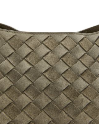 Large Parachute Intrecciato Suede Shoulder Bag