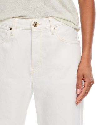 The Hang High Rise Ankle Straight Jeans in Au Natural