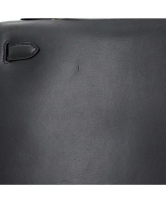 Kelly 32 Handbag Black Box Calf with Gold Hardware