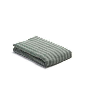 Piglet in Bed - Pembroke Stripe Linen Flat Sheet, Queen
