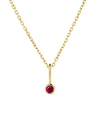 Solid Gold - Birthstone Necklace