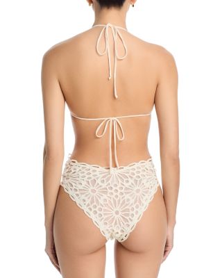 Cut Out String One Piece Swimsuit