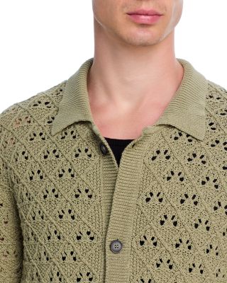 Sommp Crotchet Knit Regular Fit Button Down Shirt