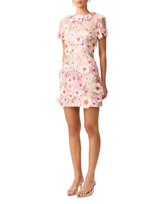 Elle Appliqu&amp;eacute; Mini Dress