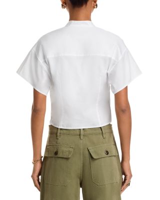 Gretchen Twist Front Poplin Shirt