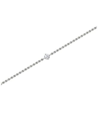 Duo Lariat Bracelet in 14K White Gold, 0.14ctw Round Brilliant Lab Grown Diamond