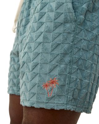 Terry Textured Drawstring 6" Shorts