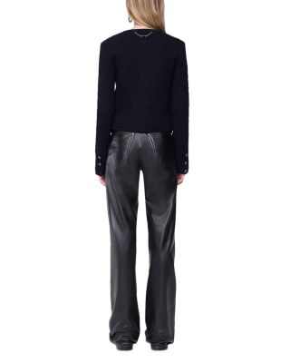 Leather Straight Leg Pants