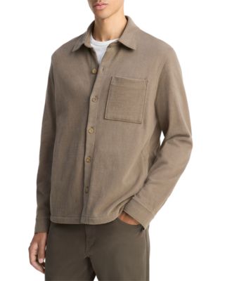 Sueded Jersey Button Front Shirt