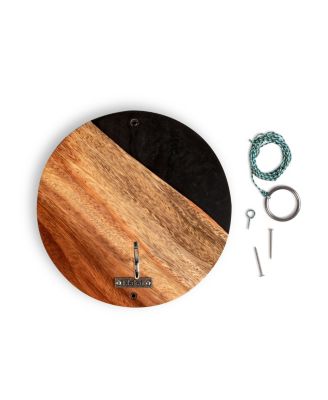 The River Epoxy Resin with Live Edge Acacia Wayfarer ART Hook & Ring Game