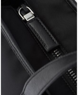 Re-Nylon and Saffiano Leather Tote Bag