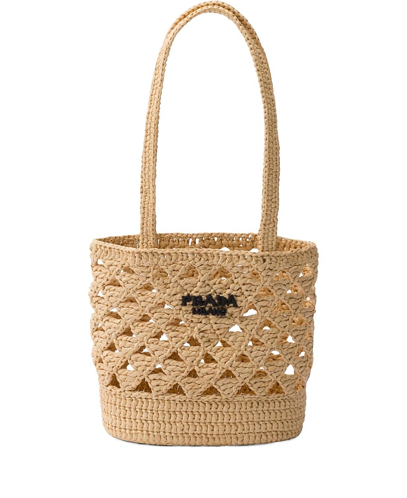 Prada Structured Open Weave Tote Bag