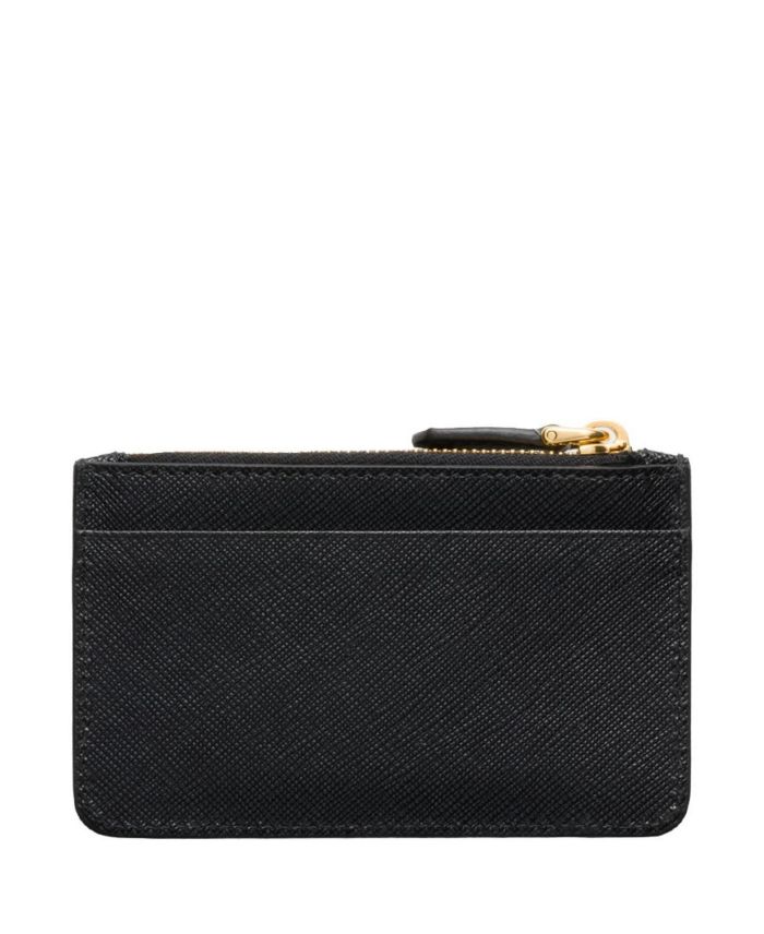 Saffiano And Smooth Leather Card Holder