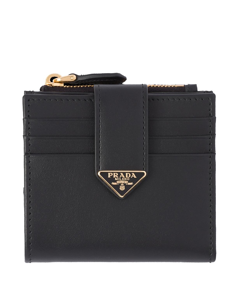 Prada Logo-plaque Leather Wallet