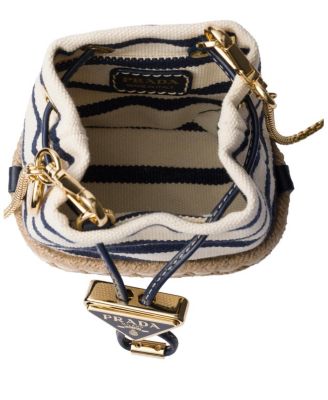 Striped Fabric Mini-Pouch