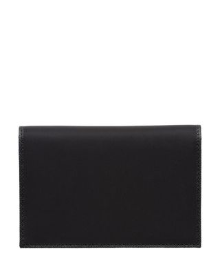 Re-Nylon and Saffiano Leather Passport Holder