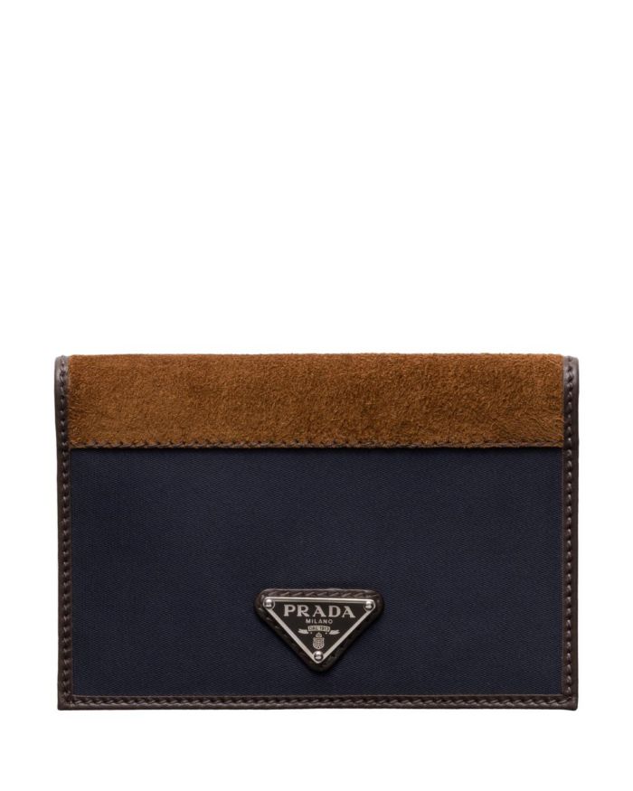 Re-Nylon and Leather Passport Holder
