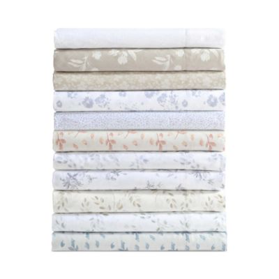 Printed Cotton Sateen 4 Piece Sheet Set