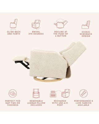 Kiwi Teddy Loop Electronic Recliner and Swivel Glider with USB Port