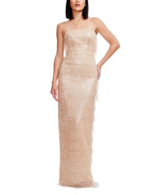 Dress the Population - Tanya Beaded Fringe Gown