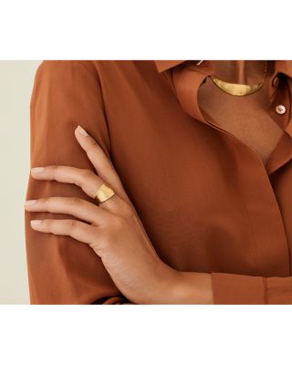 18K Yellow Gold Lunaria Band Ring