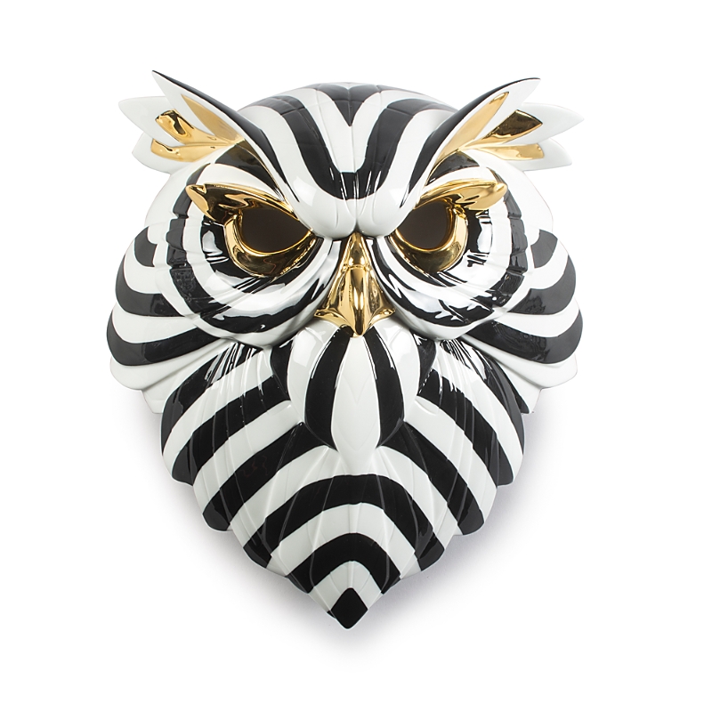 Lladrò Owl Mask, Black-gold