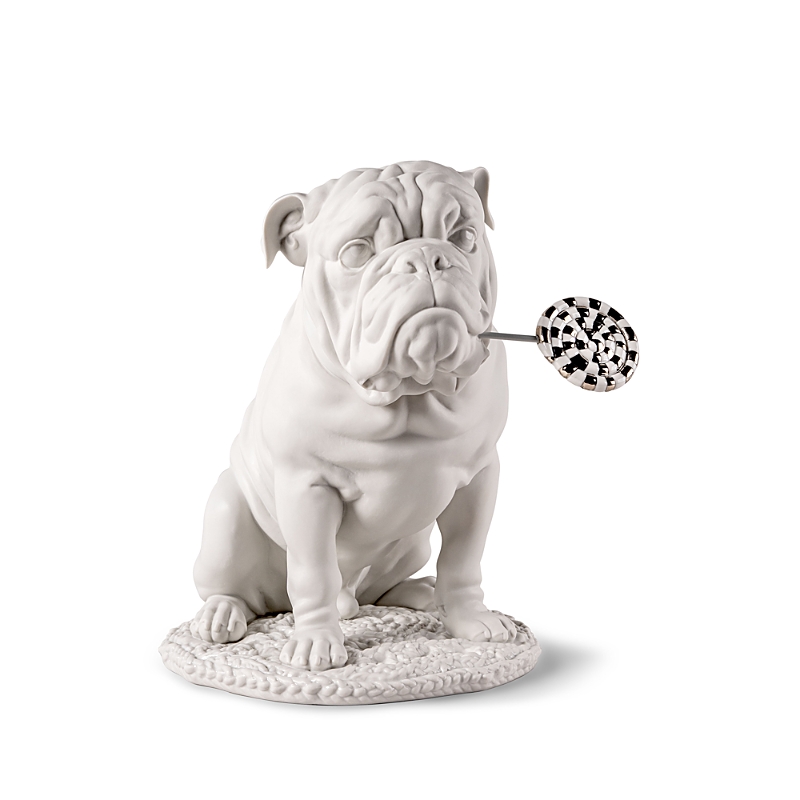 Lladrò Bulldog With Lollipop Re-deco