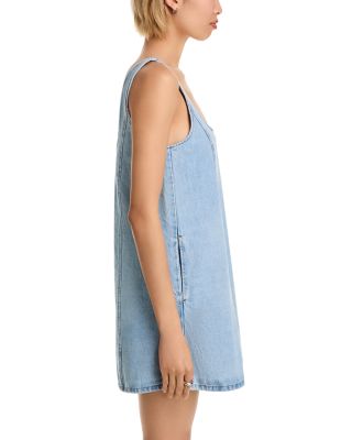 A Line Flared Denim Dress