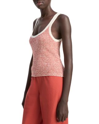 Textured Micro Stripe Tank